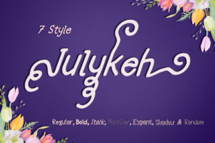 Julykeh: A Handmade Font Family with 7 Distinct Styles