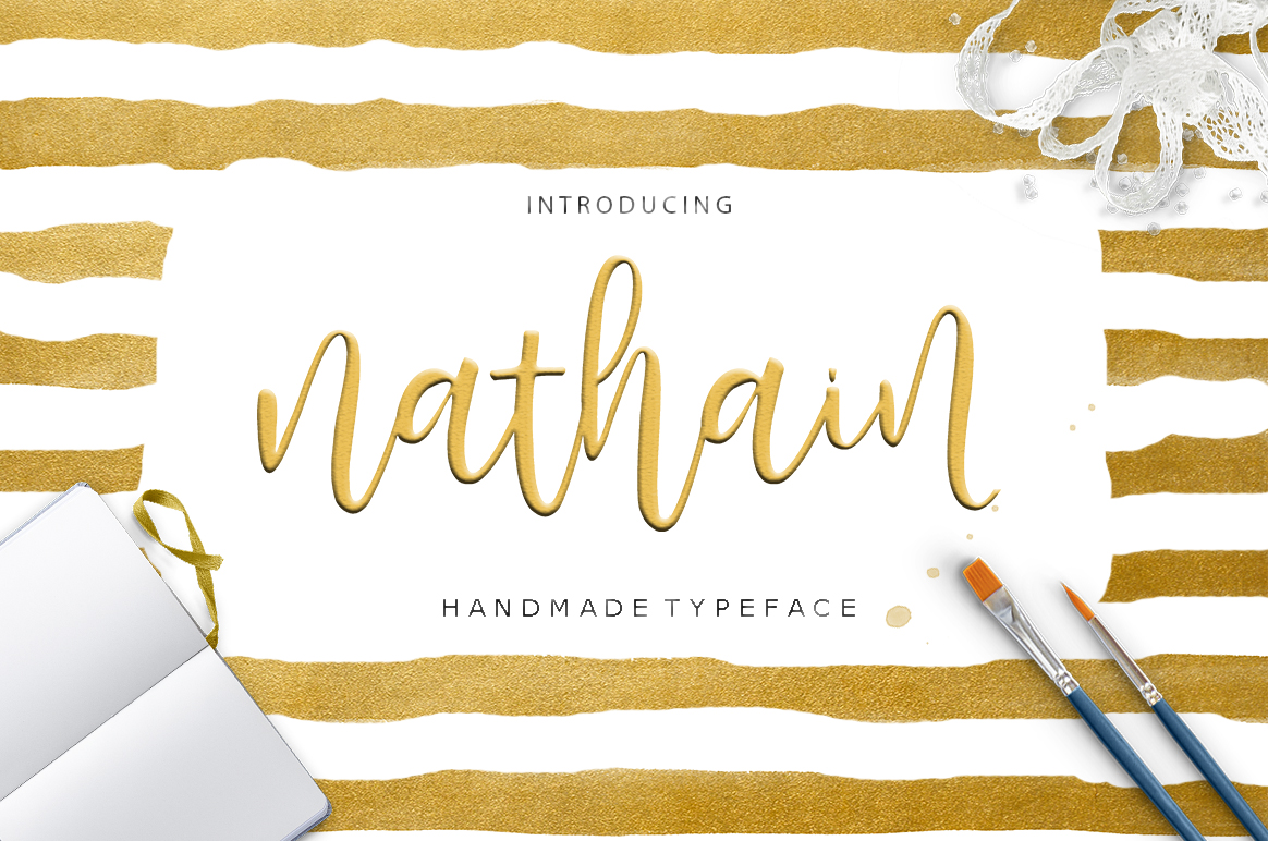 Nathain: The Hand-Brushed Font That Brings Authenticity to Digital Design