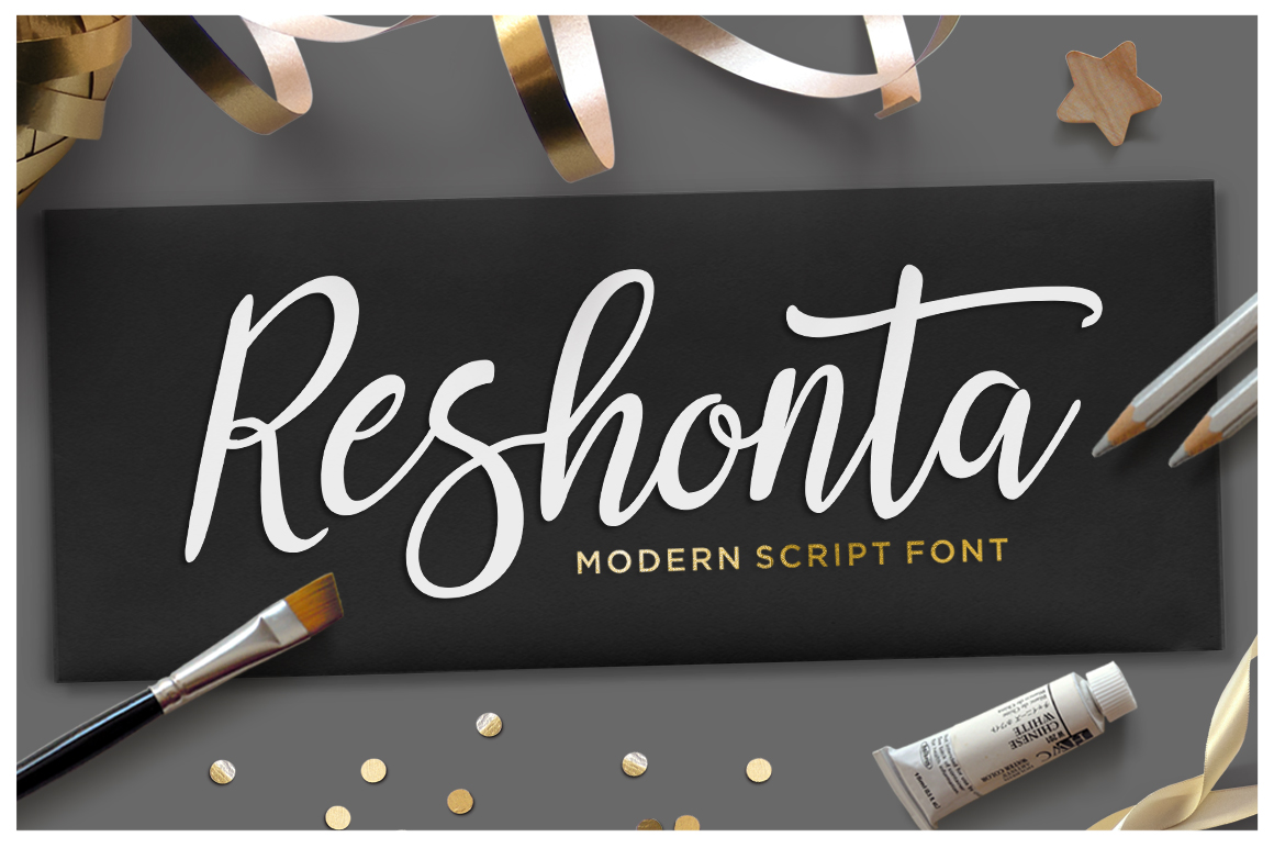 Reshonta: A Hand-Painted Calligraphic Font That Feels Human