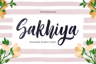 Sakhiya: A Handwritten Script Font with Signature Flow